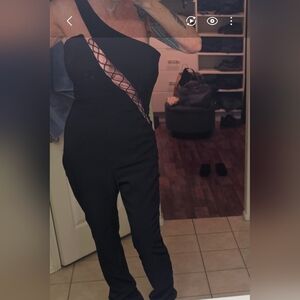 Michael Costello x REVOLVE Essex Jumpsuit in Black Size medium lace up Sexy Club